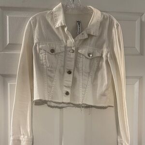 Design Lab Lord & Taylor White Jean Jacket